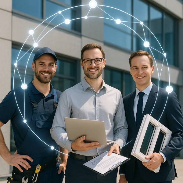 Monteur, Händler und Hersteller präsentieren Fensterprofile und B2B-Konditionen direkt ab Werk