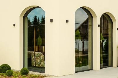 Aluminium Segmenbogenfenster