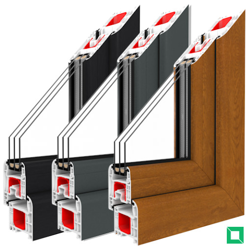 Kunststofffenster Iglo Ext Farben